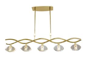 Alfa Polished Brass Ceiling Lights Mantra Linear Fittings